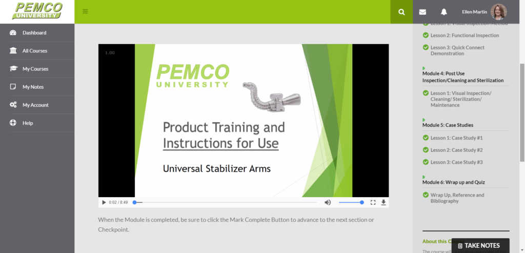 Pemco - lesson screenshot